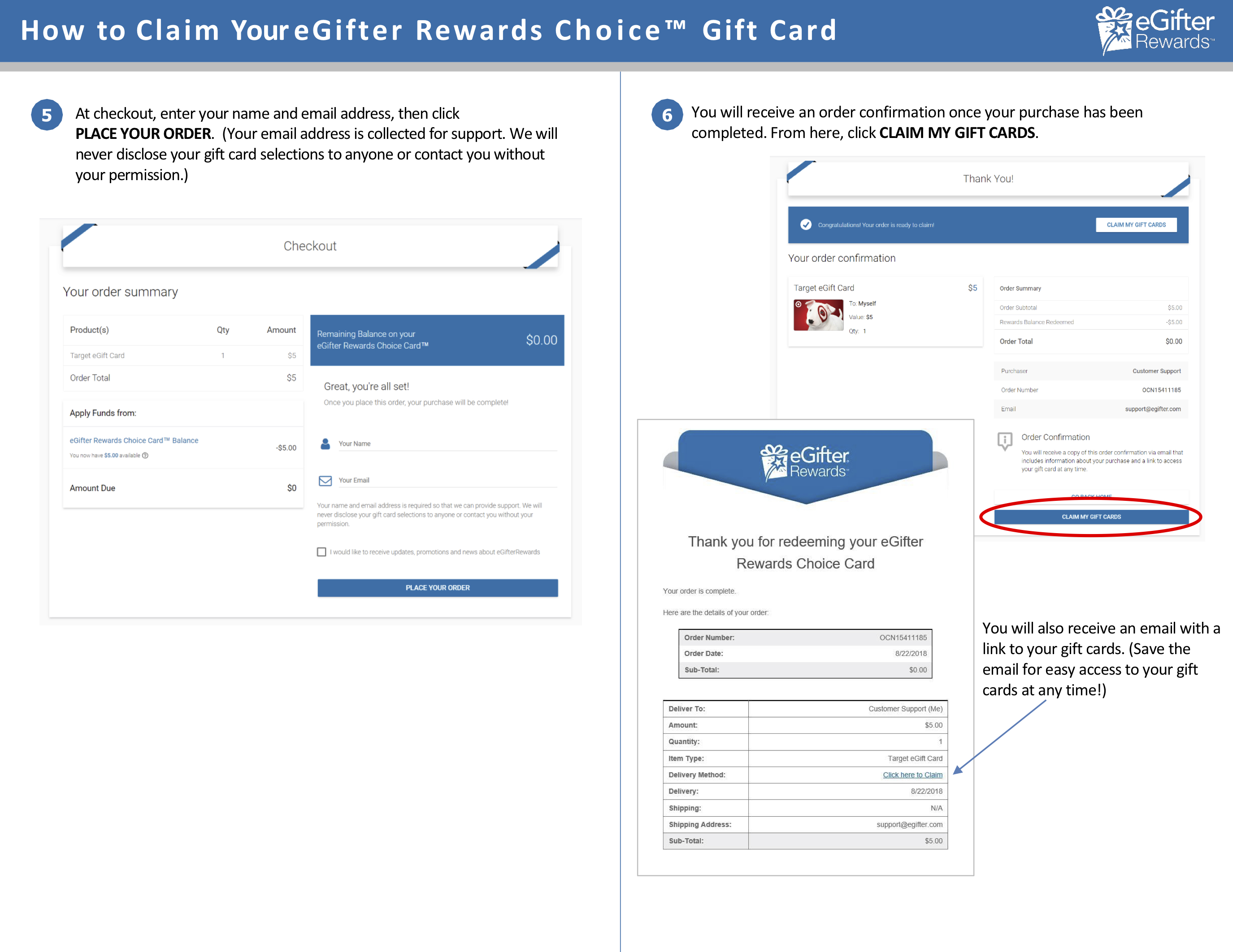 How To Redeem Your Egifter Rewards Choice Card Egifter Help